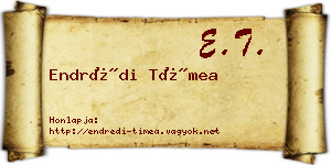 Endrédi Tímea névjegykártya